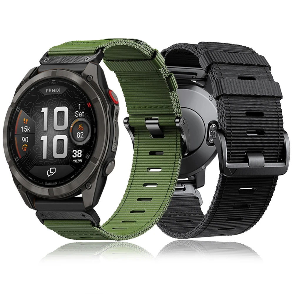 22 26 mm Nylonarmband für GARMIN FENIX 8 Pro 51 mm 47 mm E 7 7X PRO verschleißfestes Armband für 970 965 Instinct 3 2X Ersatzarmband Image