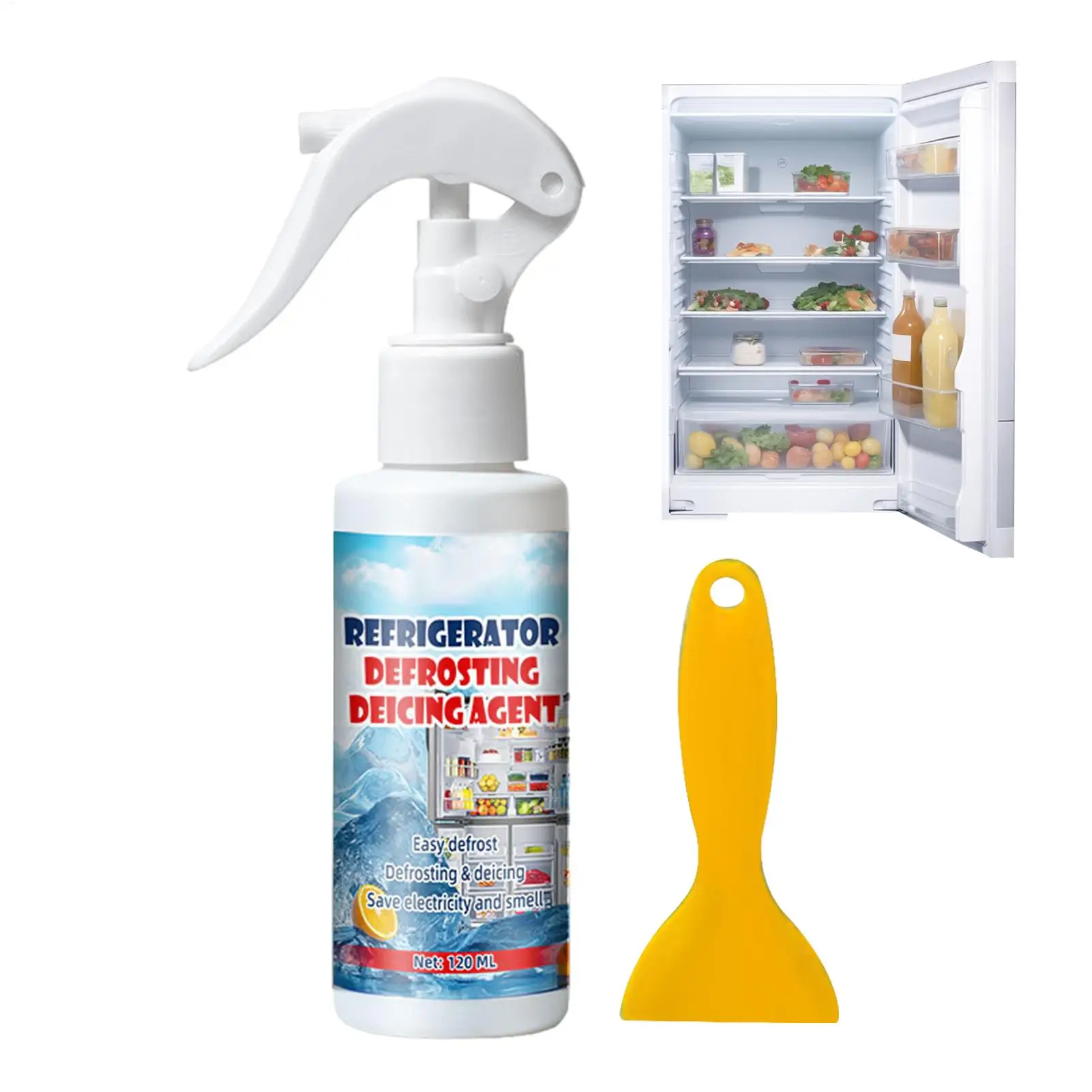 120 ml De Icer Spray für Kühlschrank-Eismaschinenreiniger De Icer Spray Deices und reinigt die effektiven Formel in Lebensmittelqualität Image