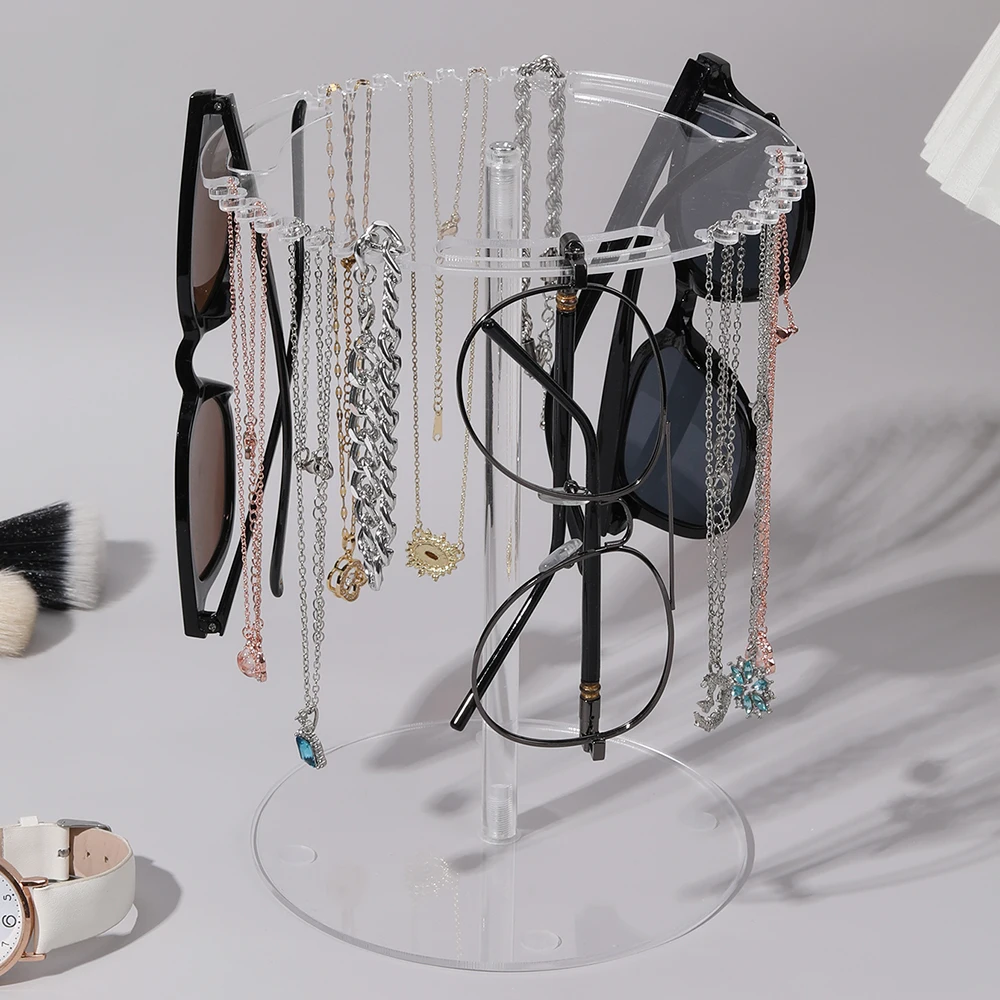 Acryl Gläser Lagerung Rack Rotierenden Armband Halskette Lagerung Rack Schmuck Lagerung Organizer Haushalt Lagerung Halterung