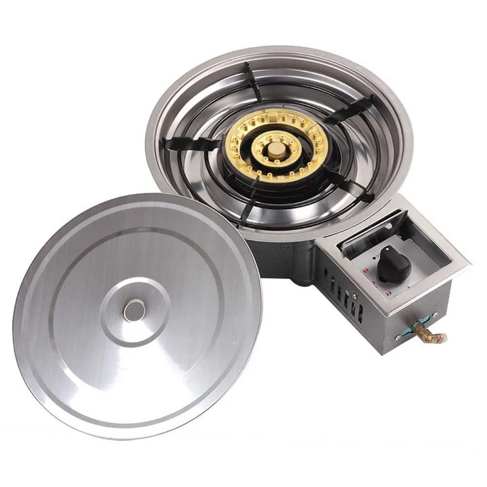 Energiesparender Gasherd Kommerzieller Gasherd Feuerkocher Suppe Gaskochfeld Hotel Fogones de Gas Para Cocina Image