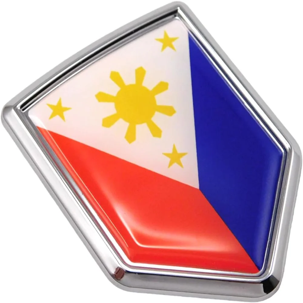 Drapeau philippin Philippines voiture moto Auto Chrome emblème 3D décalcomanie pare-chocs autocollant emblèmes de voiture