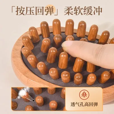 Handheld Beech Meridian Massage Brush Massage The Abdomen with Pulse Brush Legs Body Unblock Liver Gallbladder Meridians Brush