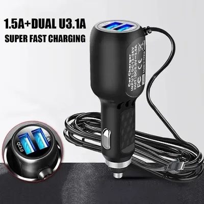DVR Charging Cable Dash Cam Car Charger Mini USB Dash Cam Car Charger Car Cigarette Lighter 12-24V For DVR Camera GPS C9K9