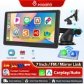 Podofo 7 '' Schermo Carplay Lettore MP5 per Auto Supporta Android Auto Con IOS Aiplay BT Musica Touch Screen Portatile Smart Player