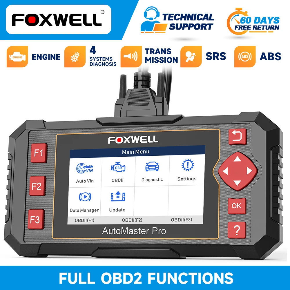 FOXWELL NT604 Elite OBD-II Autoscanner ABS SRS Motorübertragungscodeleser OBD-II Live Data Autodiagnosetool Kostenloses Update Image