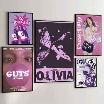 1PC Pop Singer O-Olivia-R-Rrodrigo Movie Sticky Posters Retro Kraft Paper Sticker DIY Room Bar Cafe Aesthetic Art Wall Painting
