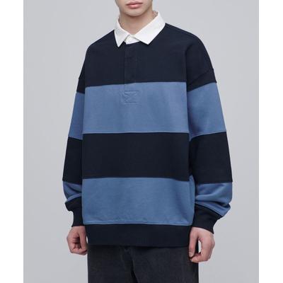 musinsastandard Oversized Striped Rugby Sweatshirt