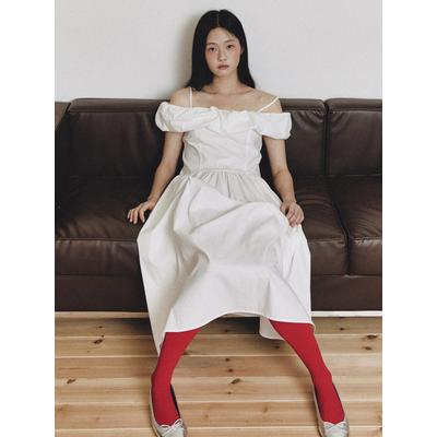 ganisong Shushu Sleeveless One Piece_White