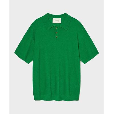 v2 Bookle Collar Knit_Green