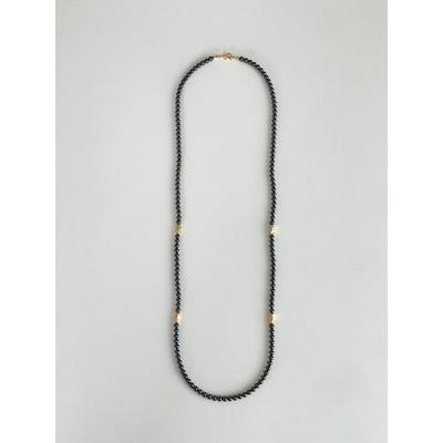 elyona Sea Rock Single Layer Black Pearl Necklace
