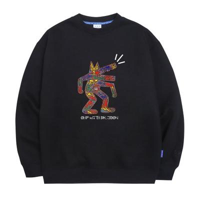 ohp x DK. JOON Kiss Haring Dog Fleece Man-to-Man