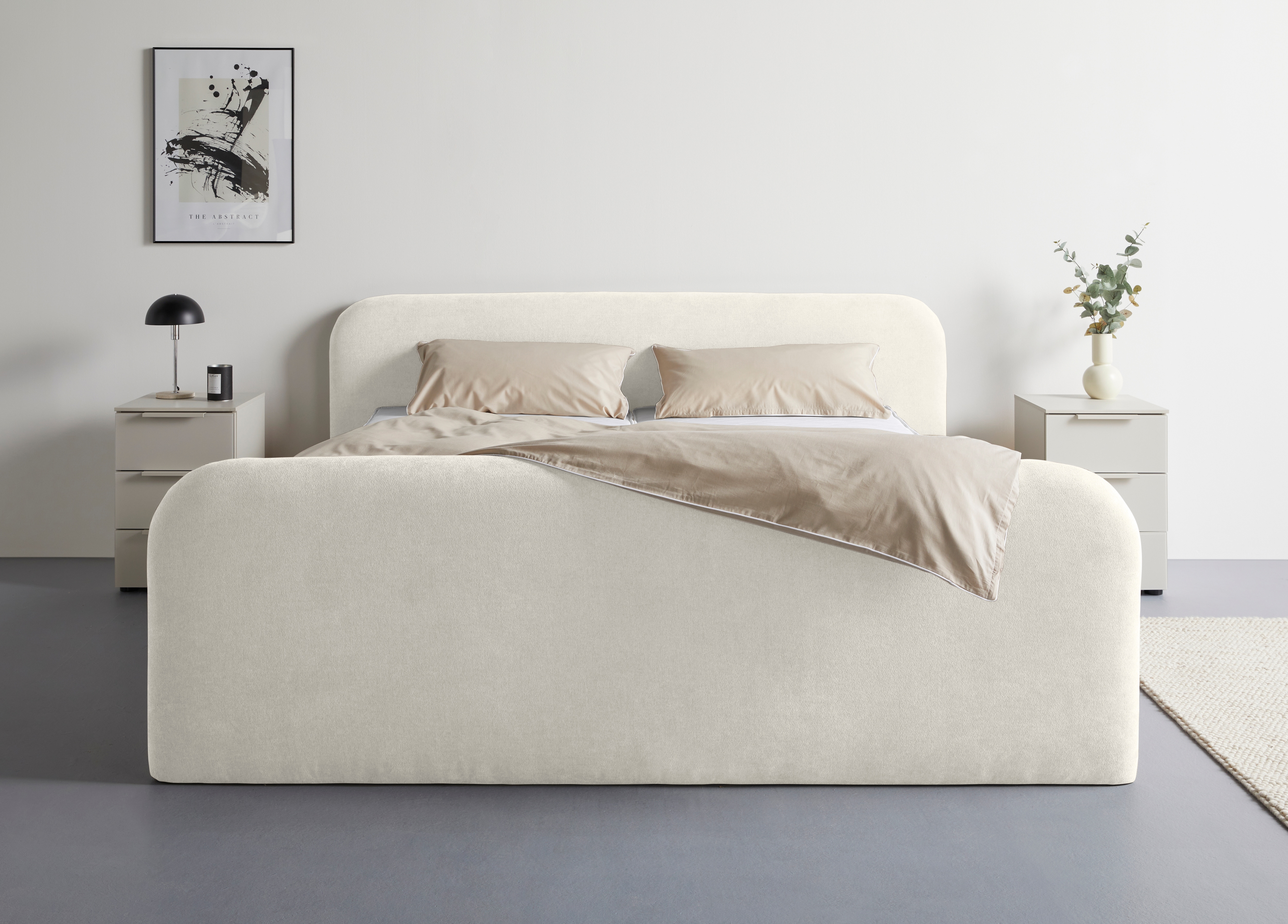 Polsterbett "Cleomi inklusive Bettkasten, in H2, H3 & H4 erhältlich", creme, B:202cm H:96cm L:224cm, LEGER HOME BY LENA GERCKE, Betten, in verschiedenen Breiten erhältlich Image
