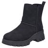 Winterboots RIEKER, Damen, Gr. 41, schwarz, Nubuklederimitat, unifarben, modisch, Schuhe, Plateauboots, Stiefelette, Profilsohle, mit Warmfutter