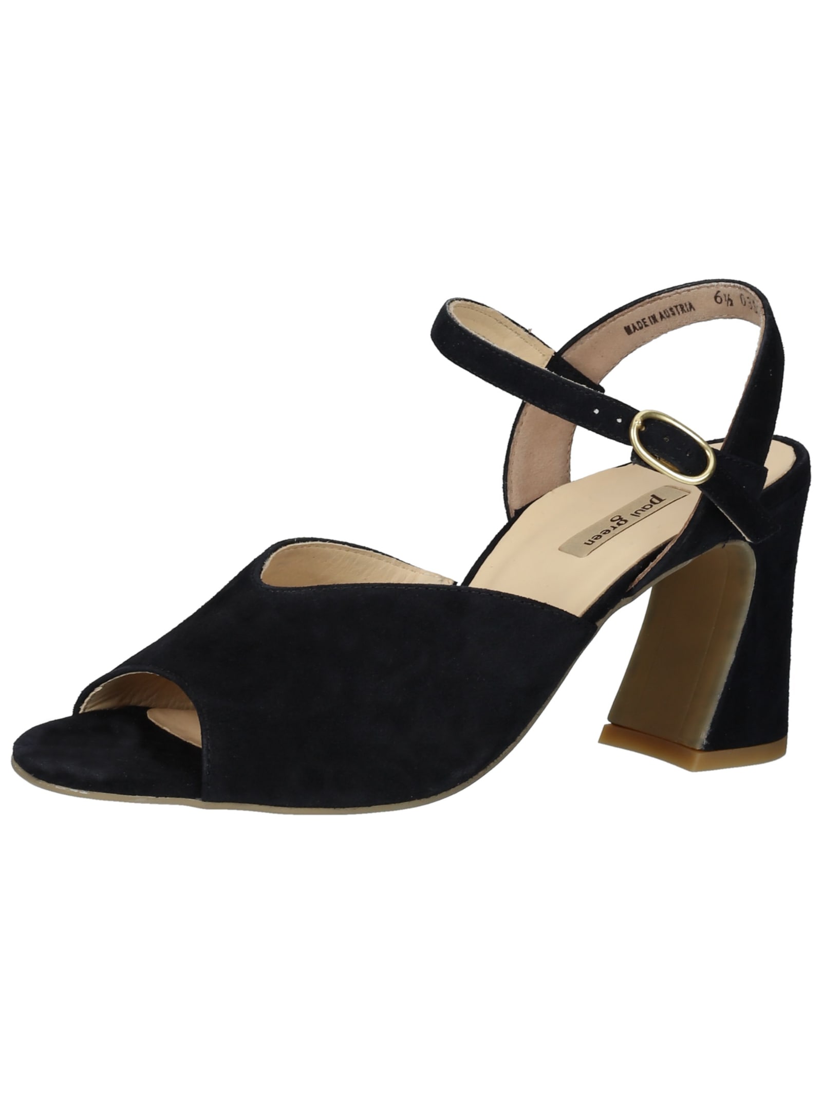 Riemchensandale PAUL GREEN "Paul Green Sandalen Leder", Damen, Gr. 40, blau (dunkelblau), Leder, Casual, Schuhe