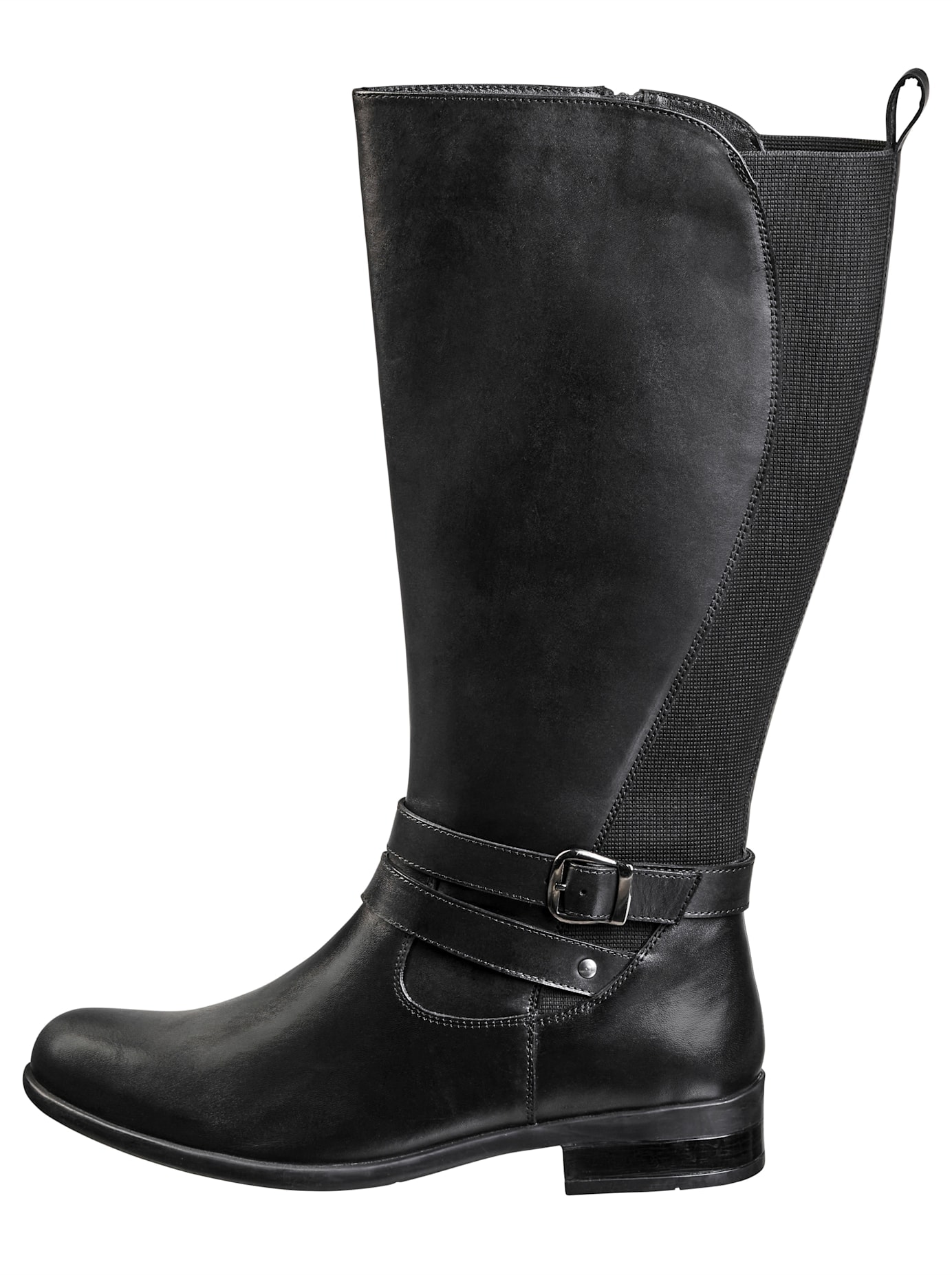 Weitschaftstiefel SHEEGO, Damen, Gr. 42, XL-Schaft, schwarz, Leder, Schuhe Weitschaftstiefel