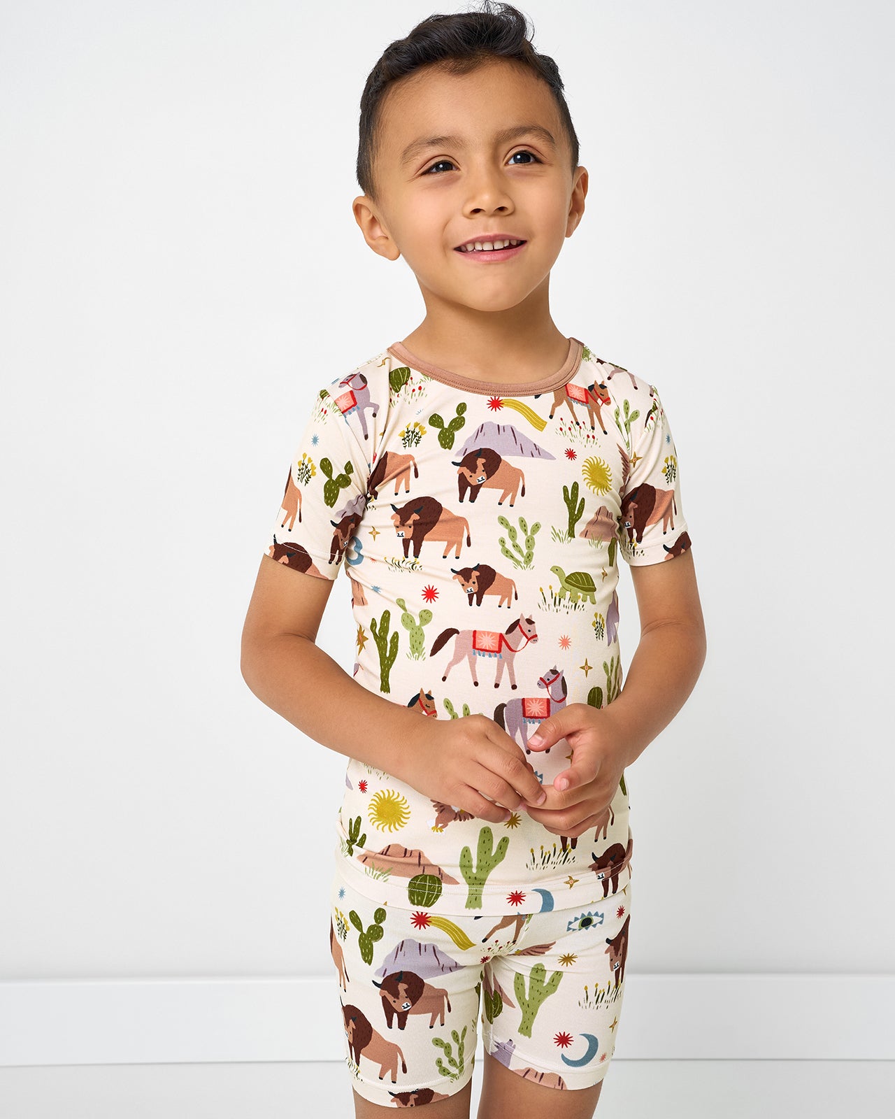 Wild Frontier Two-Piece Short Sleeve & Shorts Pajama Set - 4T