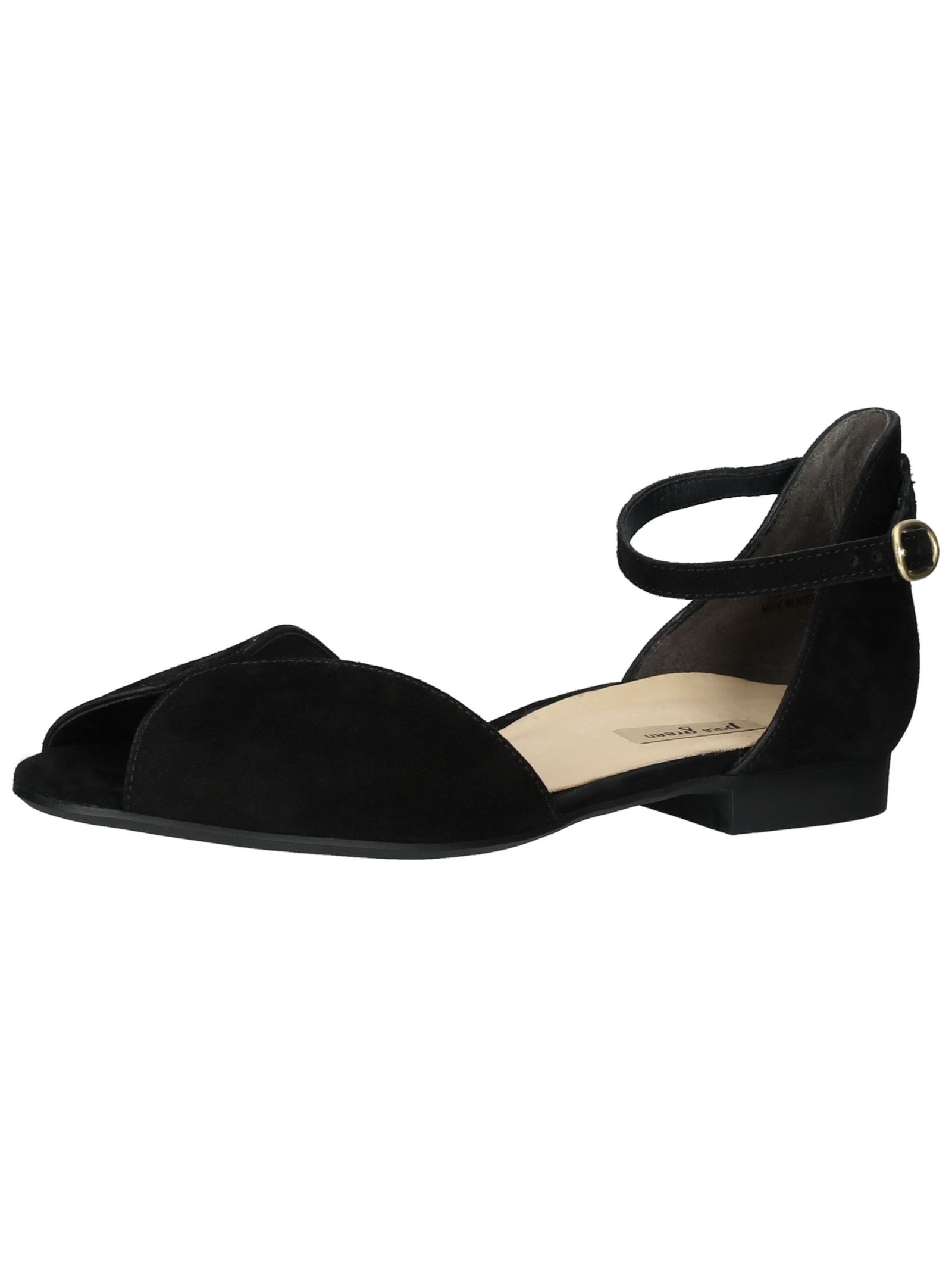 Riemchensandale PAUL GREEN "Paul Green Sandalen Leder", Damen, Gr. 38, schwarz, Leder, Casual, Schuhe