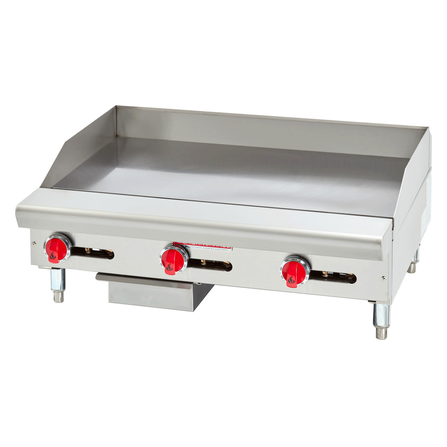 American Range ARSMG-48 LP 48" Gas Commercial Griddle w/ Manual Controls - 1" Steel Plate, Liquid Propane, Stainless Steel, Gas Type: LP