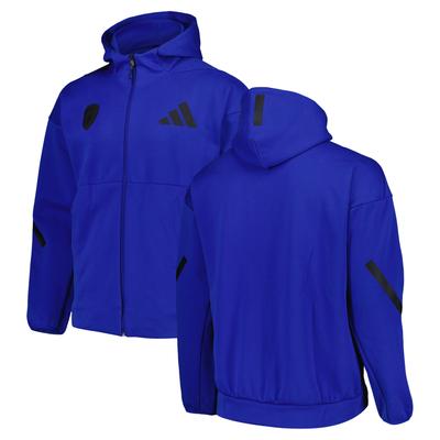 Leeds United Z.N.E. Hoodie mit durchgehendem Reißverschluss – Königsblau Image
