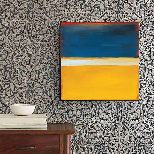 Berühmter Mark Rothko, farbenfrohes abstraktes Kunstwerk, handgemaltes Leinwandgemälde, moderne Wandkunst für Galerie, Wohnzimmer, Heimdekoration, gespannter Rahmen, fertig zum Aufhängen oder Image