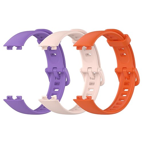 6er-/3er-Pack Smartwatch-Armbänder, kompatibel mit Huawei Band 10, Band 9, Band 8, Smartwatch-Armband, verstellbarer klassischer Verschluss, Sportarmband, Ersatzarmband für Huawei Band 10/Huawei Band Image