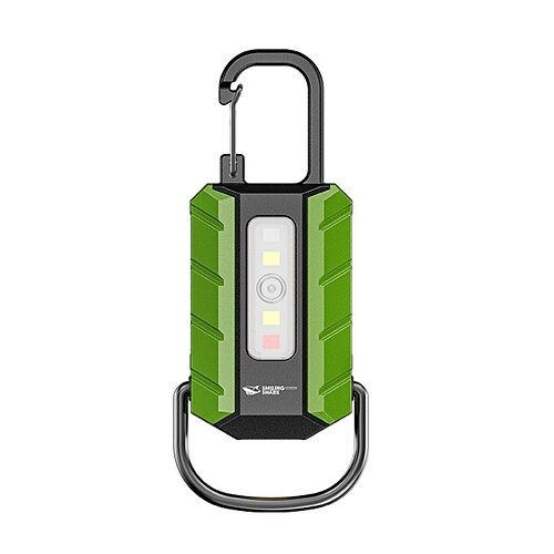 USB-C wiederaufladbare Schlüsselanhänger-Taschenlampen, Mini-Taschenlampen mit Fern- und Abblendlicht, COB-Schlüsselanhänger-Arbeitslampe mit 6 Leuchtmodi, leichtes, helles Mini-Schlüsselanhängerlicht Image