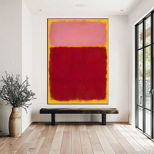 1 Stück Marks Rothko Leinwand-Wandkunst, handgemaltes Kunstwerk, Gemälde, Bild für Büro, Schlafzimmer, Zuhause, moderne Dekoration, gerollte Leinwand (ohne Rahmen) Image