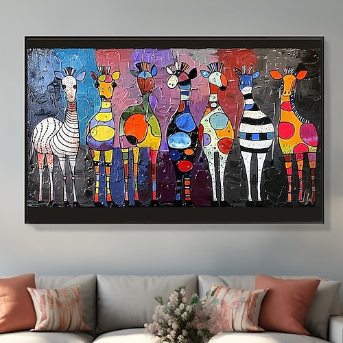 Handgefertigt Ölgemälde Handgemalte Horizontal Abstrakt Landschaft Modern Ohne Innenrahmen (ohne Rahmen) Image