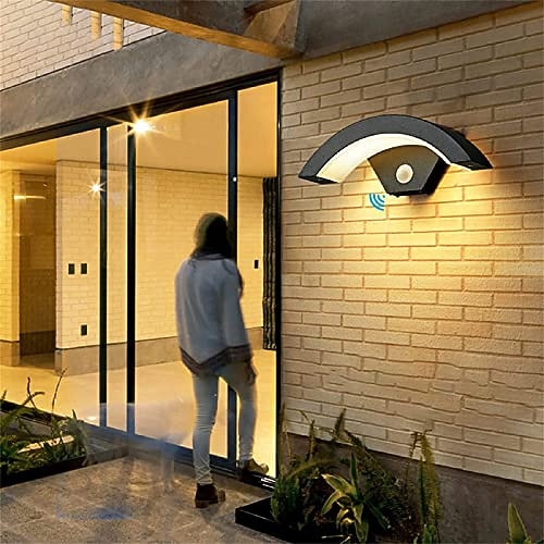 led außenwandleuchte 24w mit bewegungssensor ip65 wasserdichte lichtsteuerung geeignet für bad garage zaun deck innenhof ac85-265v Image