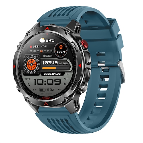 ht37 Smartwatch 1,46 Zoll Smartwatch Militär Bluetooth Anruf Smartwatch Eingebauter GPS-Kompass Barometrischer Höhenmesser 3atm wasserdichte Sport-Smartwatches