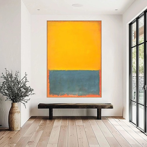 1 Stück Marks Rothko Leinwand-Wandkunst, handgemaltes Kunstwerk, Gemälde, Bild für Büro, Schlafzimmer, Zuhause, moderne Dekoration, gerollte Leinwand (ohne Rahmen) Image