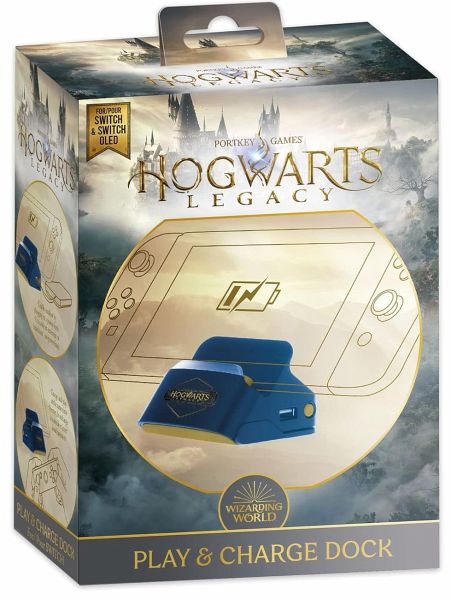 Freaks & Geeks, Harry Potter Hogwarts Legacy Play & Charge Dock, 2in1 Ladestation für Nintendo Switch/Switch Oled, blau - Nbg