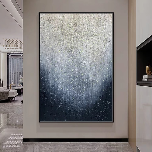 Mintura handgefertigte Ölgemälde mit abstrakter Textur auf Leinwand, Wandkunst, Dekoration, modernes Bild für die Inneneinrichtung, gerolltes, rahmenloses, ungedehntes Gemälde Image