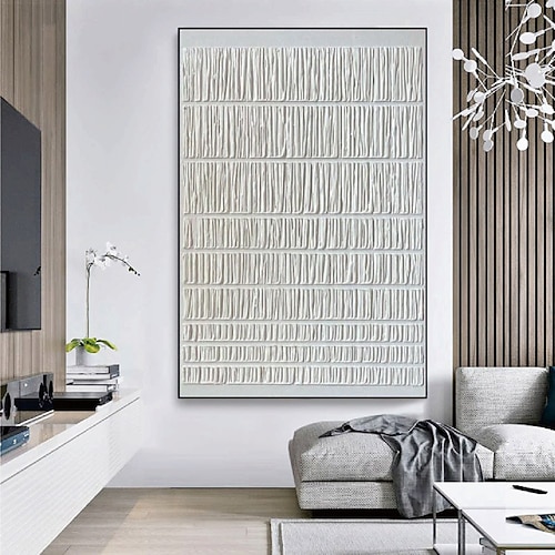 Wabi-Sabi-Kunst, handgemalte Wandkunst, beige-weißes Strukturgemälde, handgemachte beige 3D-Gipswandkunst, zeitgenössische Kunst, minimalistisches Gemälde, Wandkunst, moderne Wanddekoration Image