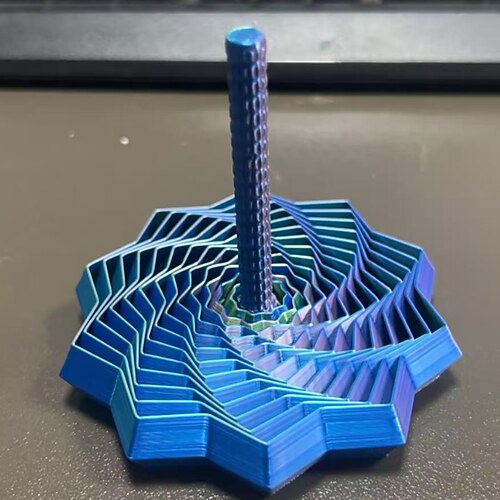 Erweitern Sie das sensorische Zappel-Stern-Dekompressionsspielzeug mit sechseckigem Griff, 3D-gedruckter Begleiter zum Stressabbau, wabenförmiges, wirbelndes Spiraldesign für Konzentration und Image