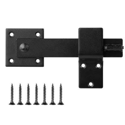 Flip Gate Latch Lock Self-Locking Adjustable Barn Door Lock Safety Rustic Gate Lock Wooden Fence Cabinet Sliding Doors Hardware