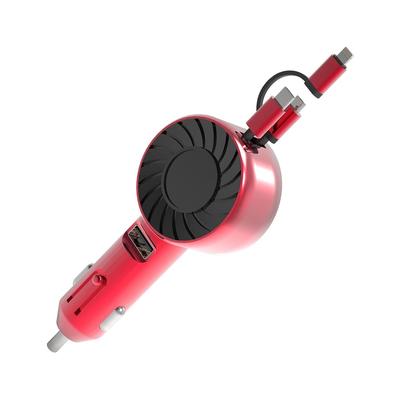 Fresh Fab Finds 3-In-1 Retractable Car Charger Red