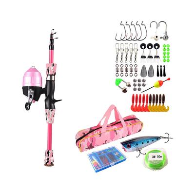 Fresh Fab Finds Kids Fishing Pole Set Blue Pink