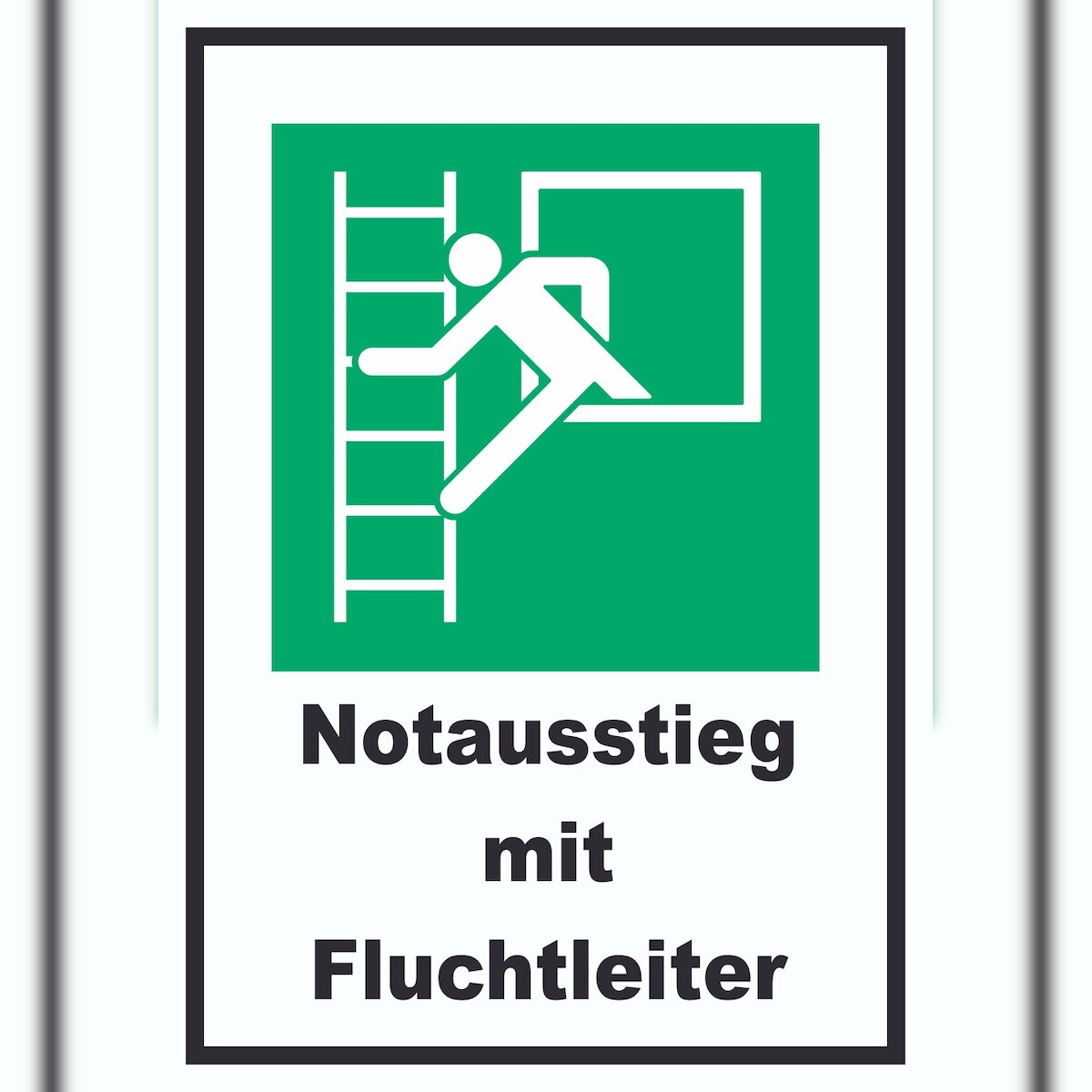 HB-Druck Notausstieg mit Fluchtleiter A0 (841x1189mm) Schild Image