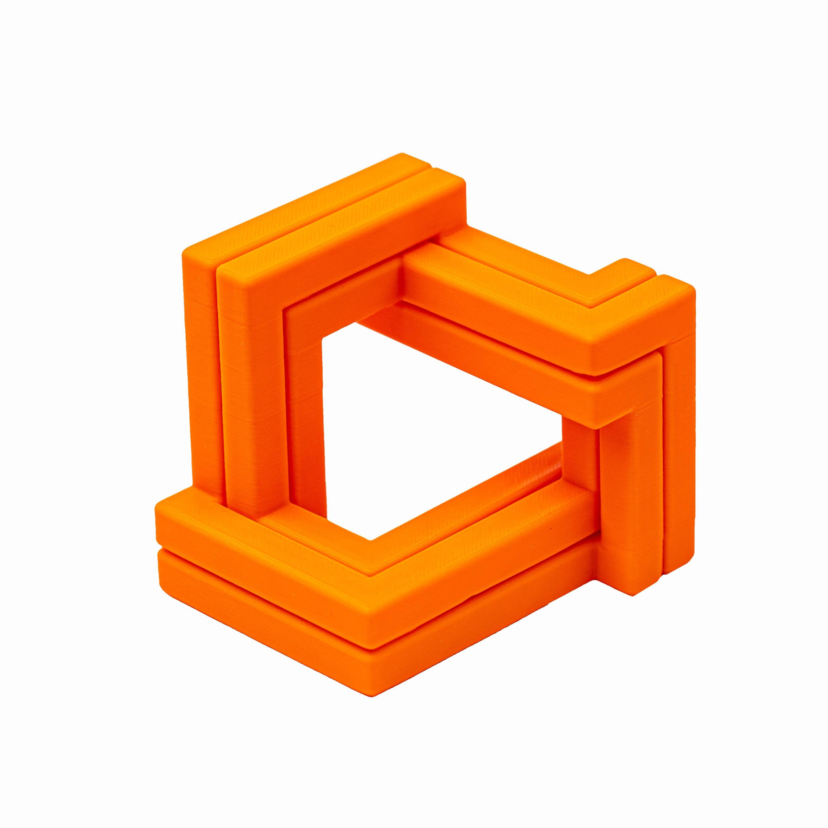 Puzzle di anelli olandesi per adulti, rompicapo stampato in 3D - Puzzle a cubi ad incastro, il miglior gioco per testare il QI - Puzzle logici, divert