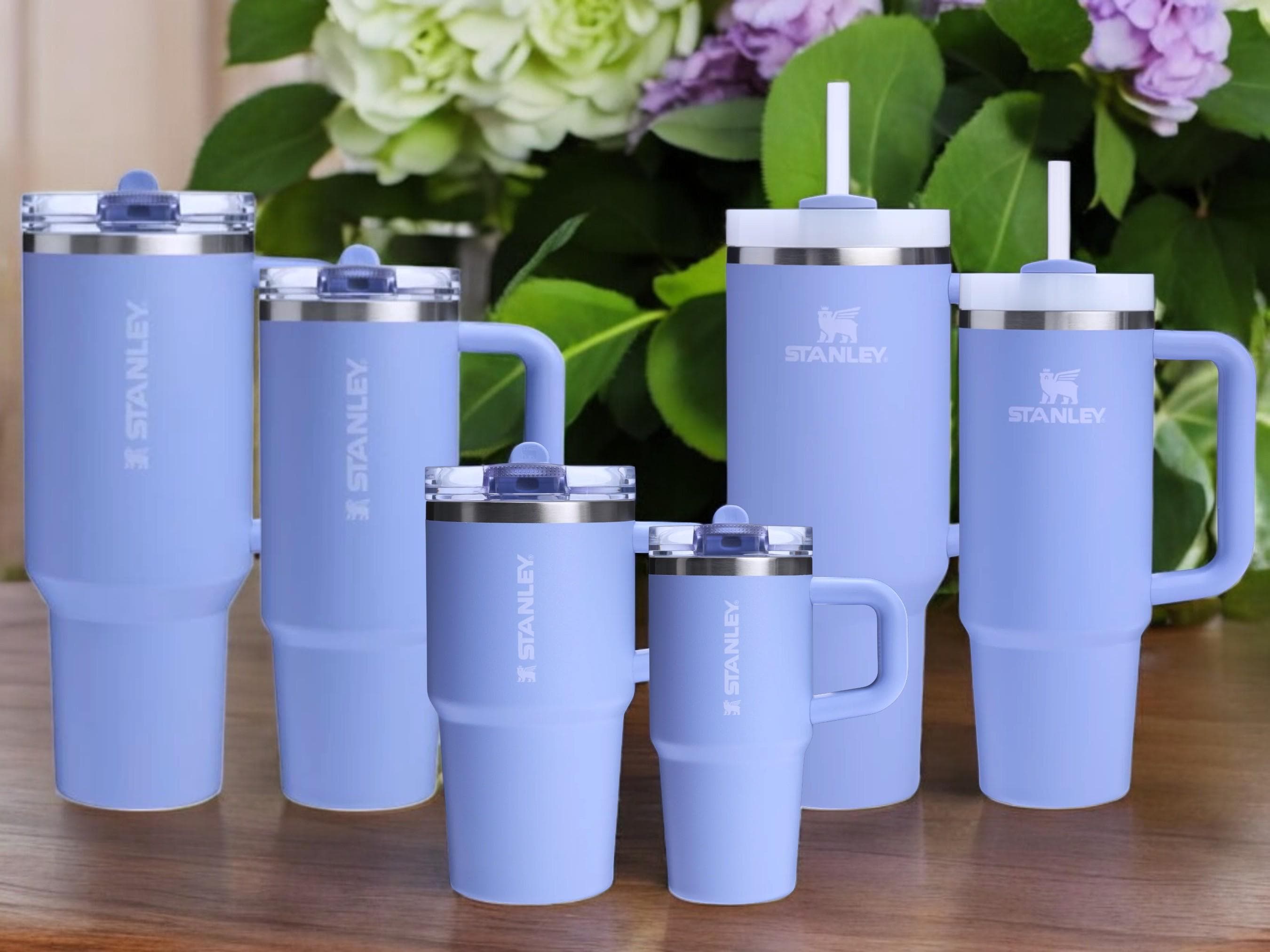 Stanley Hydrangea - Bicchiere Quencher H2.0 Flowstate personalizzato con incisione laser da 40 oz, 30 oz o 40 oz, 30 oz o 20 oz, 14 oz ProTour Flip St