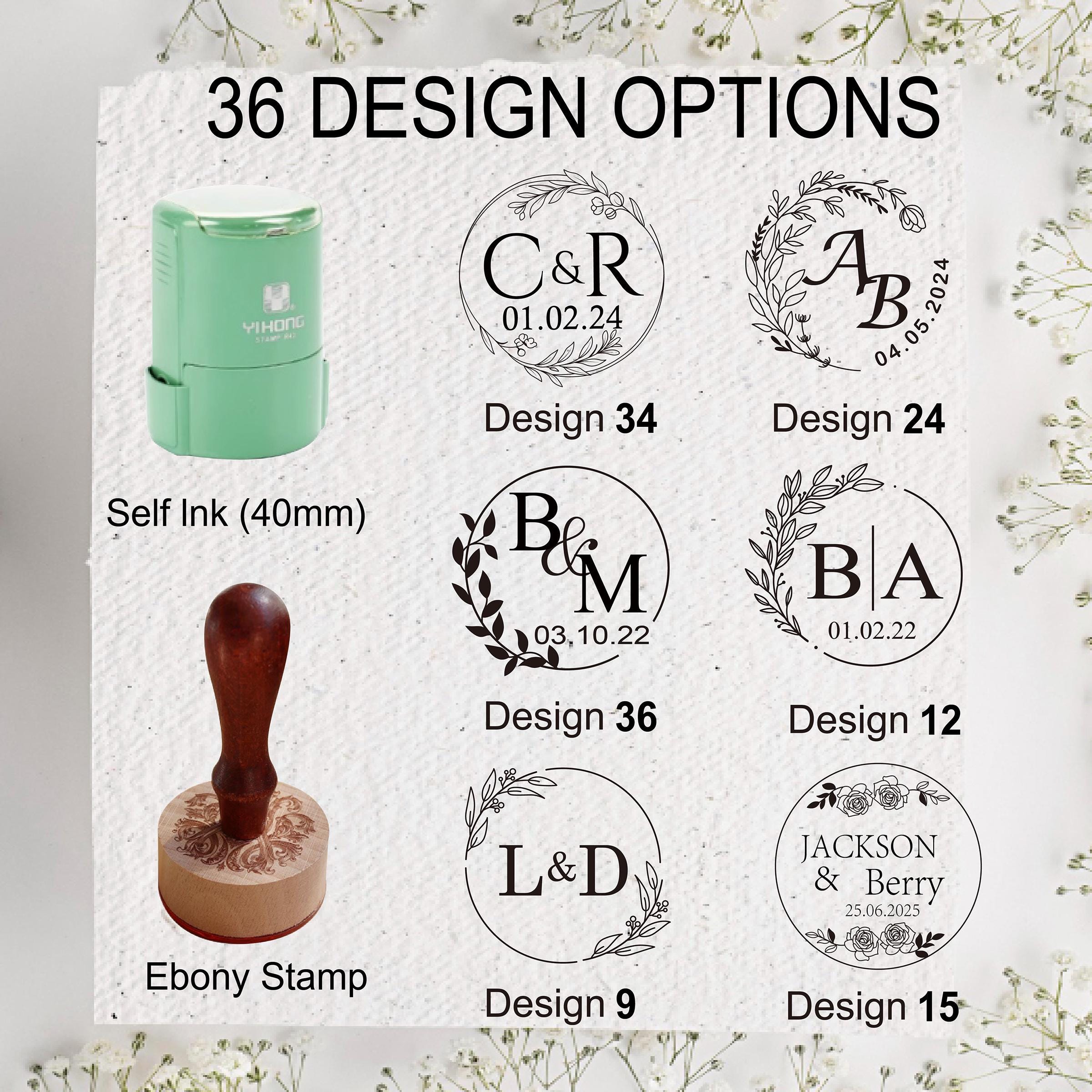 Timbro personalizzato per matrimonio / Timbro per bomboniere / Timbro personalizzato / Timbro con monogramma per matrimonio / Timbro con iniziali / Ti