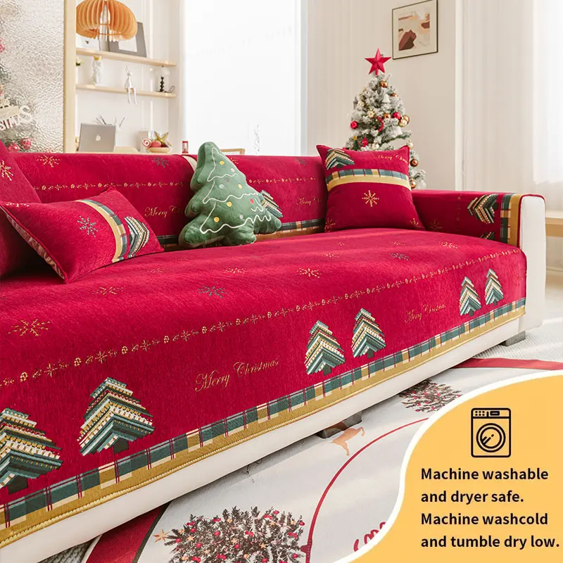 1PC-Weihnachten Liebe Song Dekoration Sofa Abdeckung Tuch Feiern Kissen Vier Jahreszeiten Universal Sofa Abdeckung Sofa Handtuch