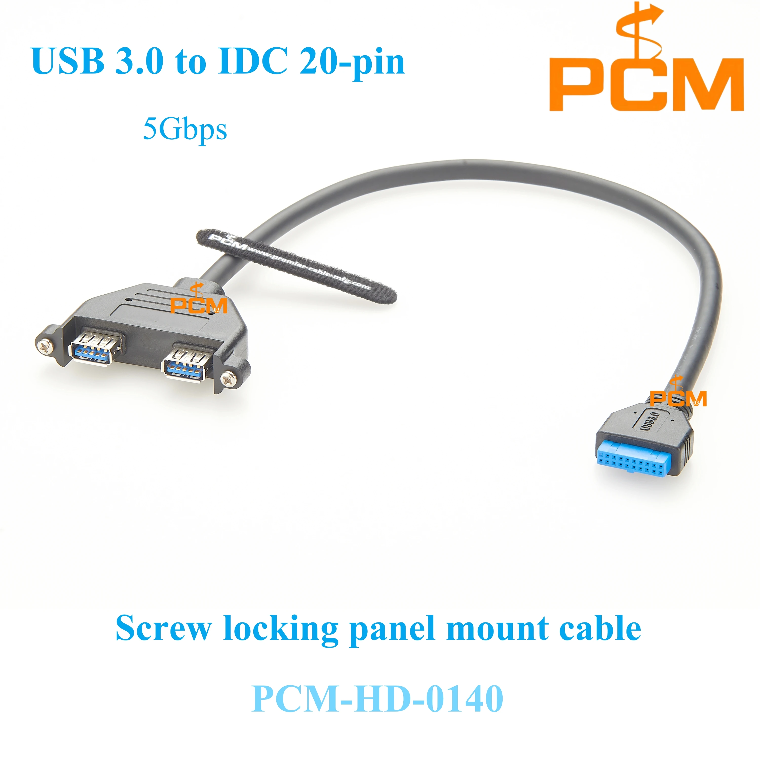 PCI Slot Platte Halterung Kabel Draht Motherboard für PC 19pin auf 2 ports USB 3,0 Front Panel Header Stecker Kabel Adapter Image