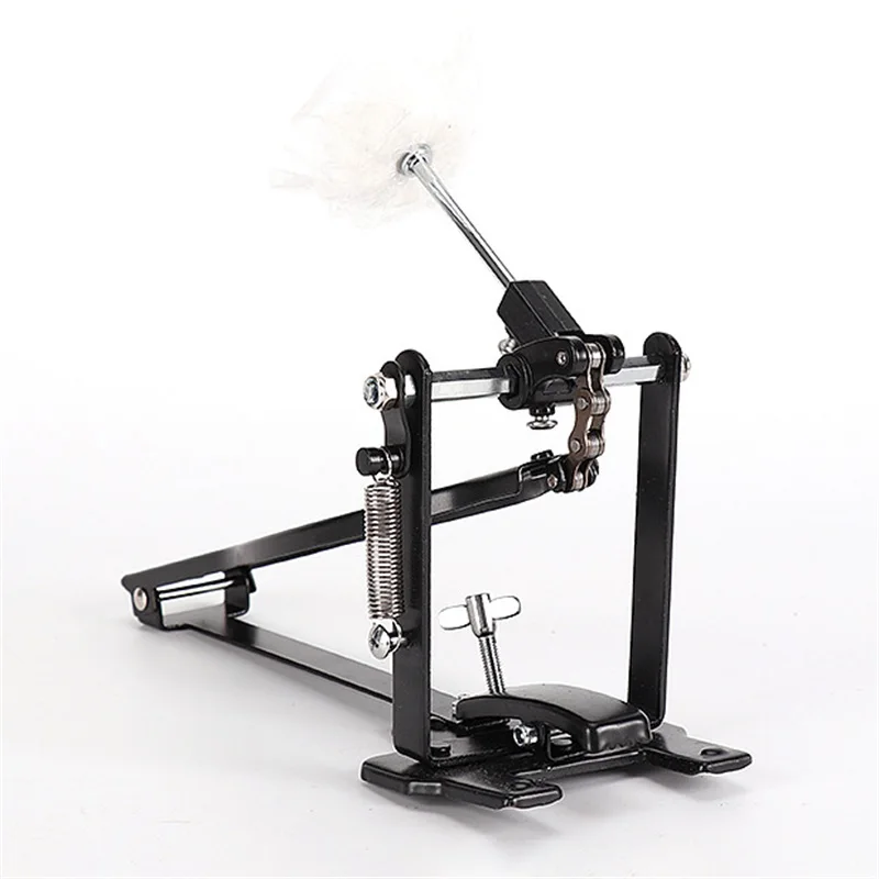 1-teiliges Einzelfußpedal mit Trommelwollschlägel, Einzelkettenantrieb, Schlaginstrumente, Ersatz für Trommelmusikliebhaber Image