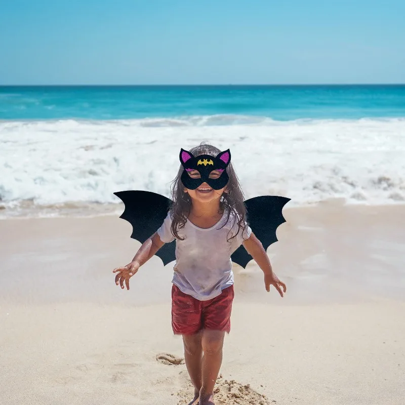 Kinder S Fledermaus Flügel Maske Halloween Set Kindergarten Party Cosplay Leistung Maske Flügel Kostüm Prop Spielzeug Image