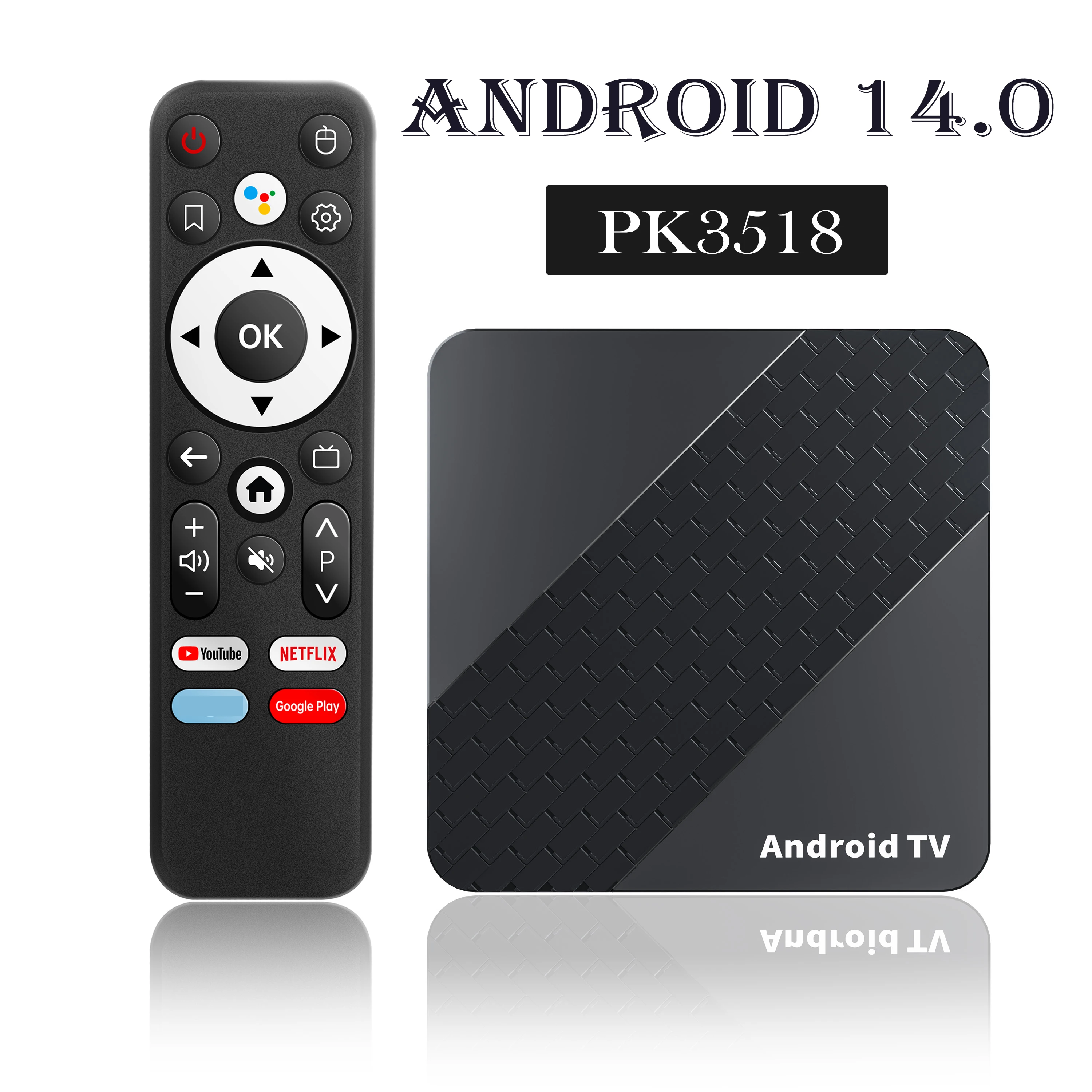 Set-Top-Box X10 Android 14.0 TV-Box Rockchip RK3518 4K 2,4G 5G Dual Band Wifi 6 128GB Großer ROM BT5.4 8K Global Media Player Image