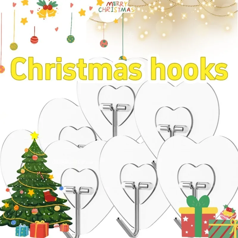 1/5/10/20/50 Stück herzförmige Haken, wasserdicht und zum Feiern von Halloween, Weihnachten, Erntedankfest usw. Image
