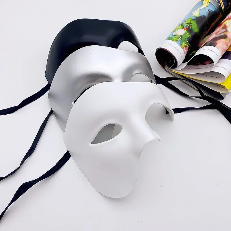 Kreative Phantom Maskerade Cosplay Maske Kunststoff Halbgesichtsmaske für Männer Frauen Karneval Party Kostüm Requisiten Image