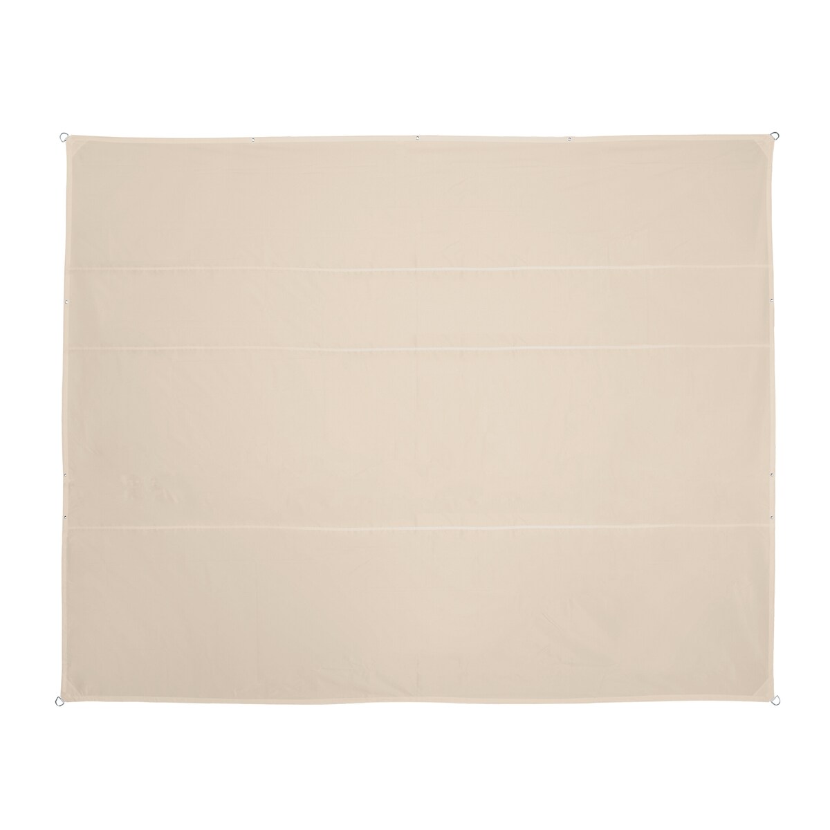 Relaxdays Sonnensegel rechteckig, BxT: 5 x 6 m, wasserabweisend, UV-beständig, mit Spannseilen, Terrasse, Balkon, beige Image